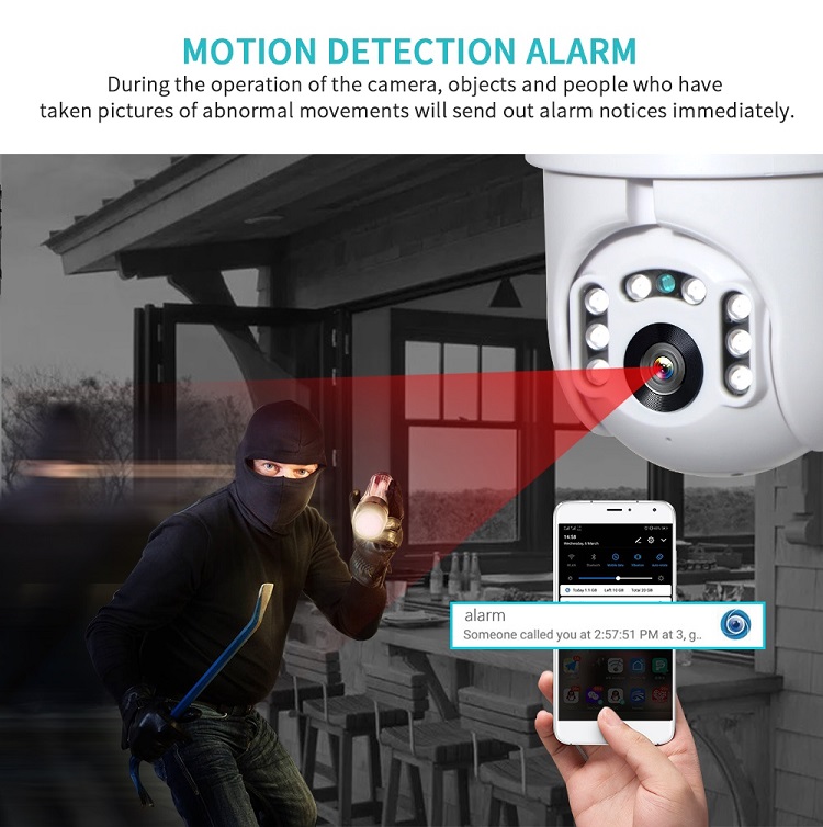 1080PWiFi wireless automatic tracking PTZ outdoor waterproof camera